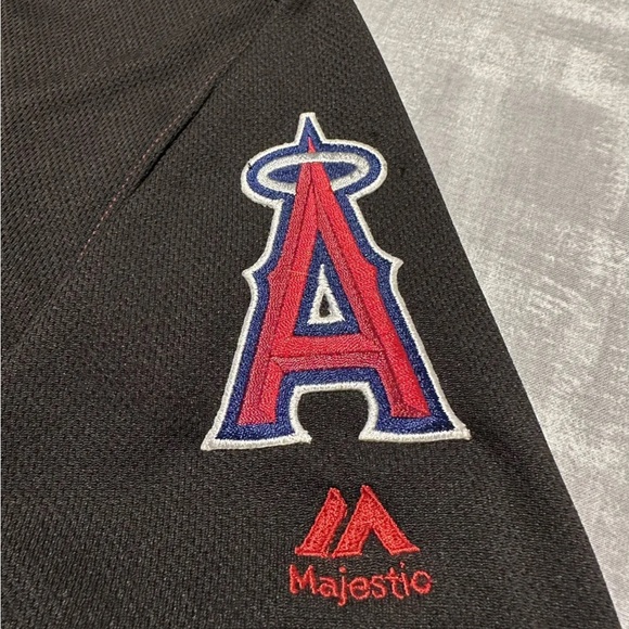 Authentic Majestic MLB Anaheim Angels Ducks Night Mike Trout Baseball Jersey - Picture 5 of 9